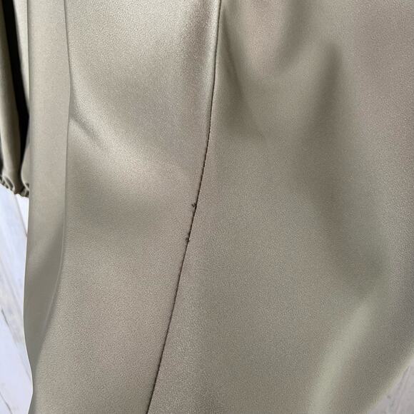 Jagger & Stone The Liv Dress Olive Green Satin Bustier Mini Boho Party Size 4 - Picture 11 of 15